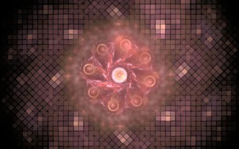 Digital generated image in the form of abstract geometric shapes of various s Stock Illustration