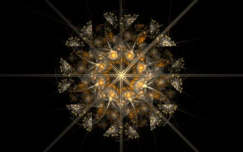 Digital generated image in the form of abstract geometric shapes of various s Stock Illustration