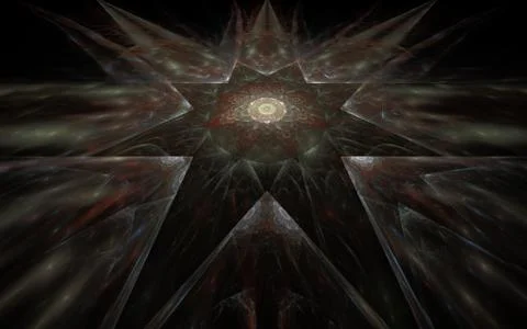 Digital generated image in the form of abstract geometric shapes of various s Stock Illustration