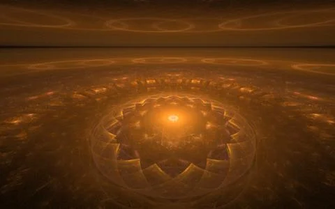 Digital generated image in the form of abstract geometric shapes of various s Stock Illustration