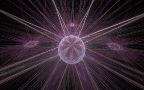 Digital generated image in the form of abstract geometric shapes of various s Stock Illustration