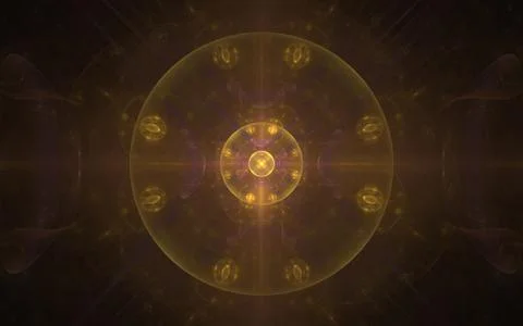 Digital generated image in the form of abstract geometric shapes of various s Stock Illustration