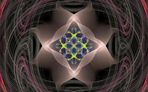 Digital generated image in the form of abstract geometric shapes of various s Illustrazione stock