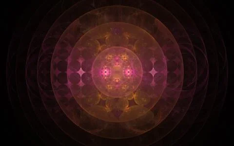 Digital generated image in the form of abstract geometric shapes of various s Stock Illustration