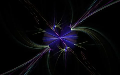 Digital generated image in the form of abstract geometric shapes of various s Stock Illustration