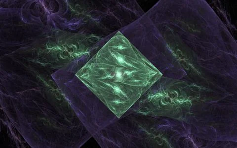 Digital generated image in the form of abstract geometric shapes of various s Stock Illustration