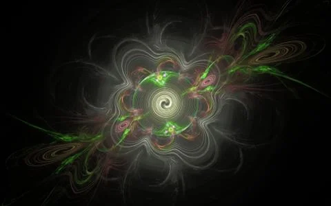 Digital generated image in the form of abstract geometric shapes of various s Stock Illustration