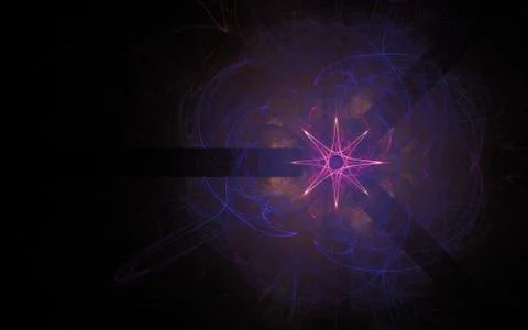 Digital generated image in the form of abstract geometric shapes of various s Stock Illustration