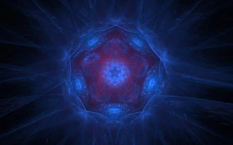 Digital generated image in the form of abstract geometric shapes of various s Stock Illustration