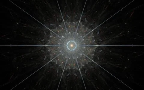 Digital generated image in the form of abstract geometric shapes of various s Stock Illustration