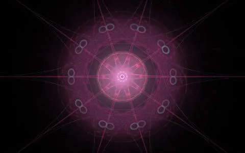 Digital generated image in the form of abstract geometric shapes of various s Stock Illustration