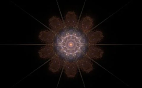 Digital generated image in the form of abstract geometric shapes of various s Stock Illustration