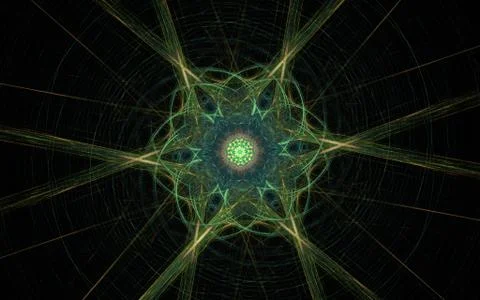 Digital generated image in the form of abstract geometric shapes of various s Stock Illustration