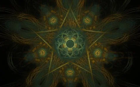 Digital generated image in the form of abstract geometric shapes of various s Illustrazione stock