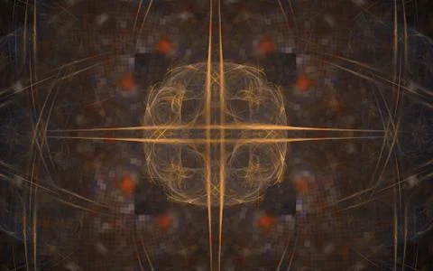 Digital generated image in the form of abstract geometric shapes of various s Stock Illustration