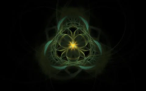 Digital generated image in the form of abstract geometric shapes of various s Stock Illustration