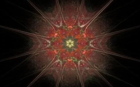 Digital generated image in the form of abstract geometric shapes of various s Stock Illustration