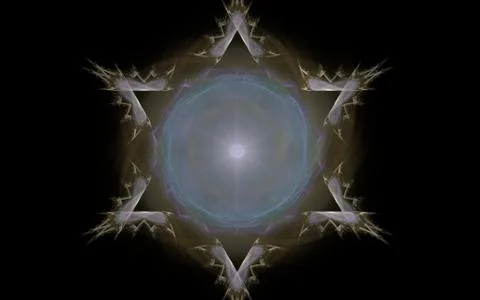 Digital generated image in the form of abstract geometric shapes of various s Stock Illustration