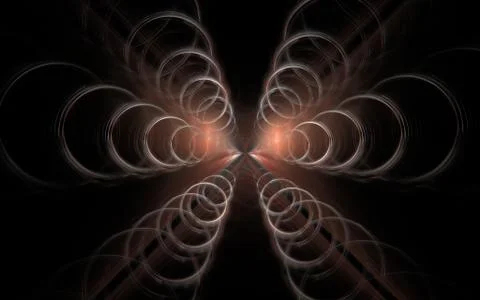 Digital generated image in the form of abstract geometric shapes of various s Stock Illustration