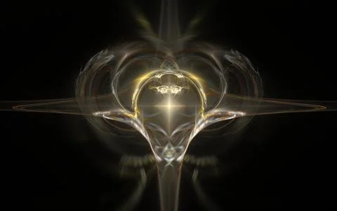 Digital generated image in the form of abstract geometric shapes of various s Stock Illustration