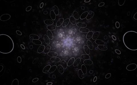 Digital generated image in the form of abstract geometric shapes of various s Stock Illustration