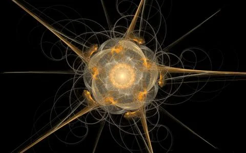 Digital generated image in the form of abstract geometric shapes of various s Stock Illustration