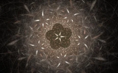 Digital generated image in the form of abstract geometric shapes of various s Stock Illustration