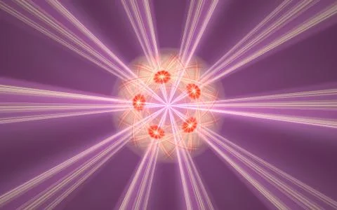 Digital generated image in the form of abstract geometric shapes of various s Stock Illustration