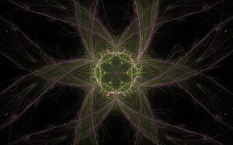 Digital generated image in the form of abstract geometric shapes of various s Stock Illustration