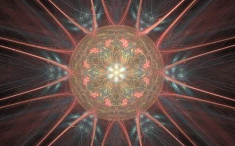 Digital generated image in the form of abstract geometric shapes of various s Stock Illustration