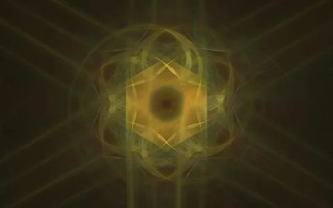 Digital generated image in the form of abstract geometric shapes of various s Stock Illustration