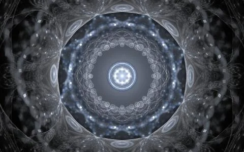 Digital generated image in the form of abstract geometric shapes of various s Stock Illustration