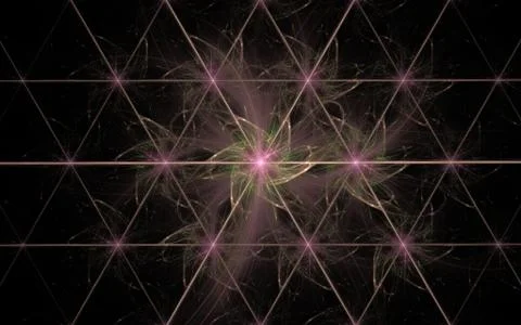 Digital generated image in the form of abstract geometric shapes of various s Stock Illustration