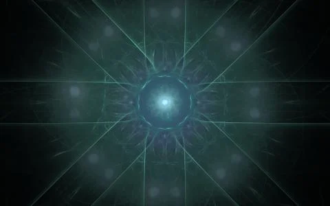 Digital generated image in the form of abstract geometric shapes of various s Stock Illustration