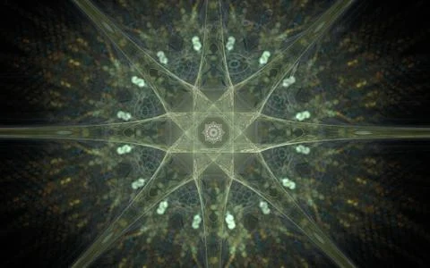 Digital generated image in the form of abstract geometric shapes of various s Stock Illustration