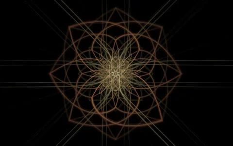 Digital generated image in the form of abstract geometric shapes of various s Stock Illustration