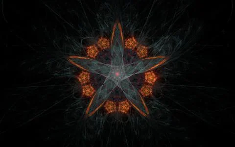 Digital generated image in the form of abstract geometric shapes of various s Stock Illustration