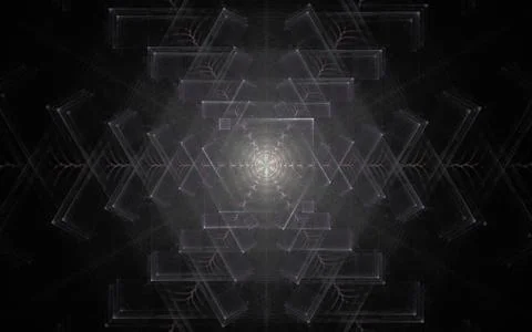 Digital generated image in the form of abstract geometric shapes of various s Stock Illustration