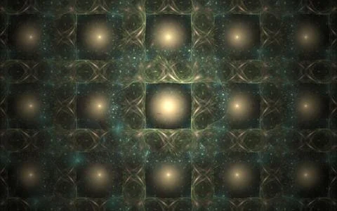 Digital generated image in the form of abstract geometric shapes of various s Stock Illustration