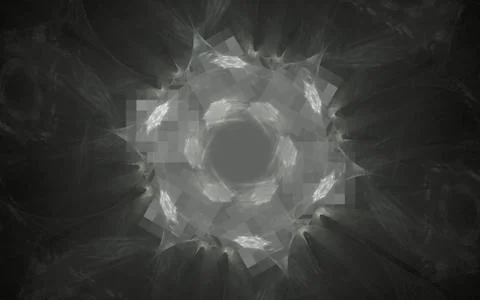 Digital generated image in the form of abstract geometric shapes of various s Stock Illustration