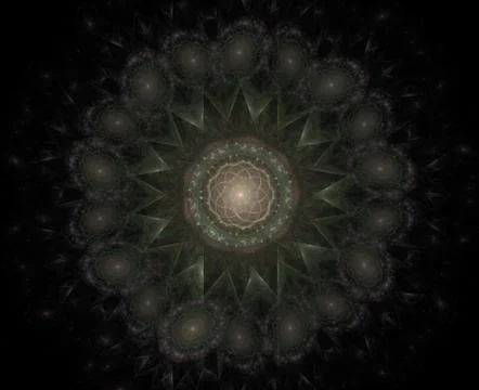 Digital generated image in the form of abstract geometric shapes of various s Illustrazione stock