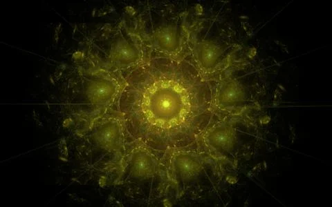 Digital generated image in the form of abstract geometric shapes of various s Stock Illustration