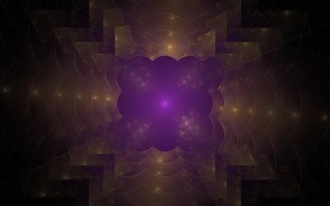 Digital generated image in the form of abstract geometric shapes of various s Stock Illustration