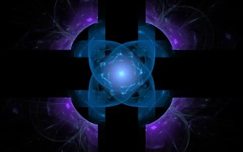 Digital generated image in the form of abstract geometric shapes of various s Stock Illustration