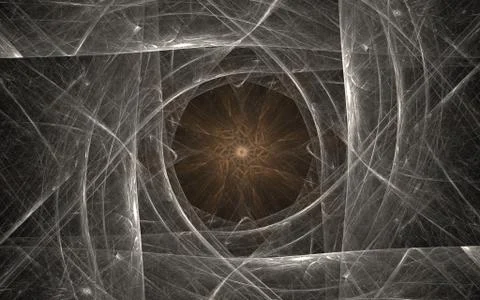 Digital generated image in the form of abstract geometric shapes of various s Stock Illustration