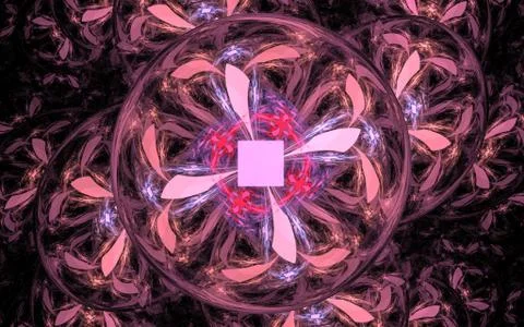 Digital generated image in the form of abstract geometric shapes of various s Stock Illustration