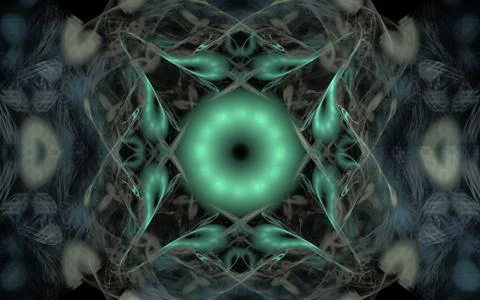 Digital generated image in the form of abstract geometric shapes of various s Stock Illustration