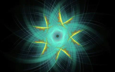 Digital generated image in the form of abstract geometric shapes of various Stock Illustration