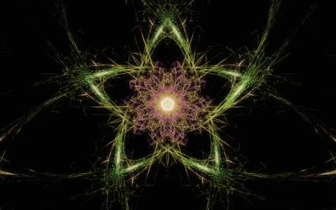 Digital generated image in the form of abstract geometric shapes of various Stock Illustration