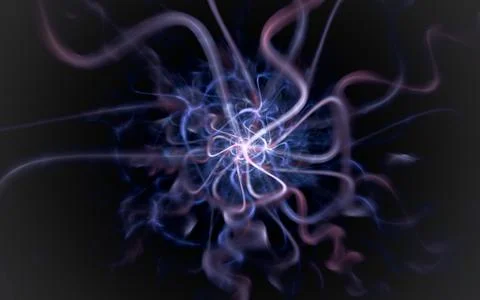 Digital generated image in the form of abstract geometric shapes of various Stock Illustration